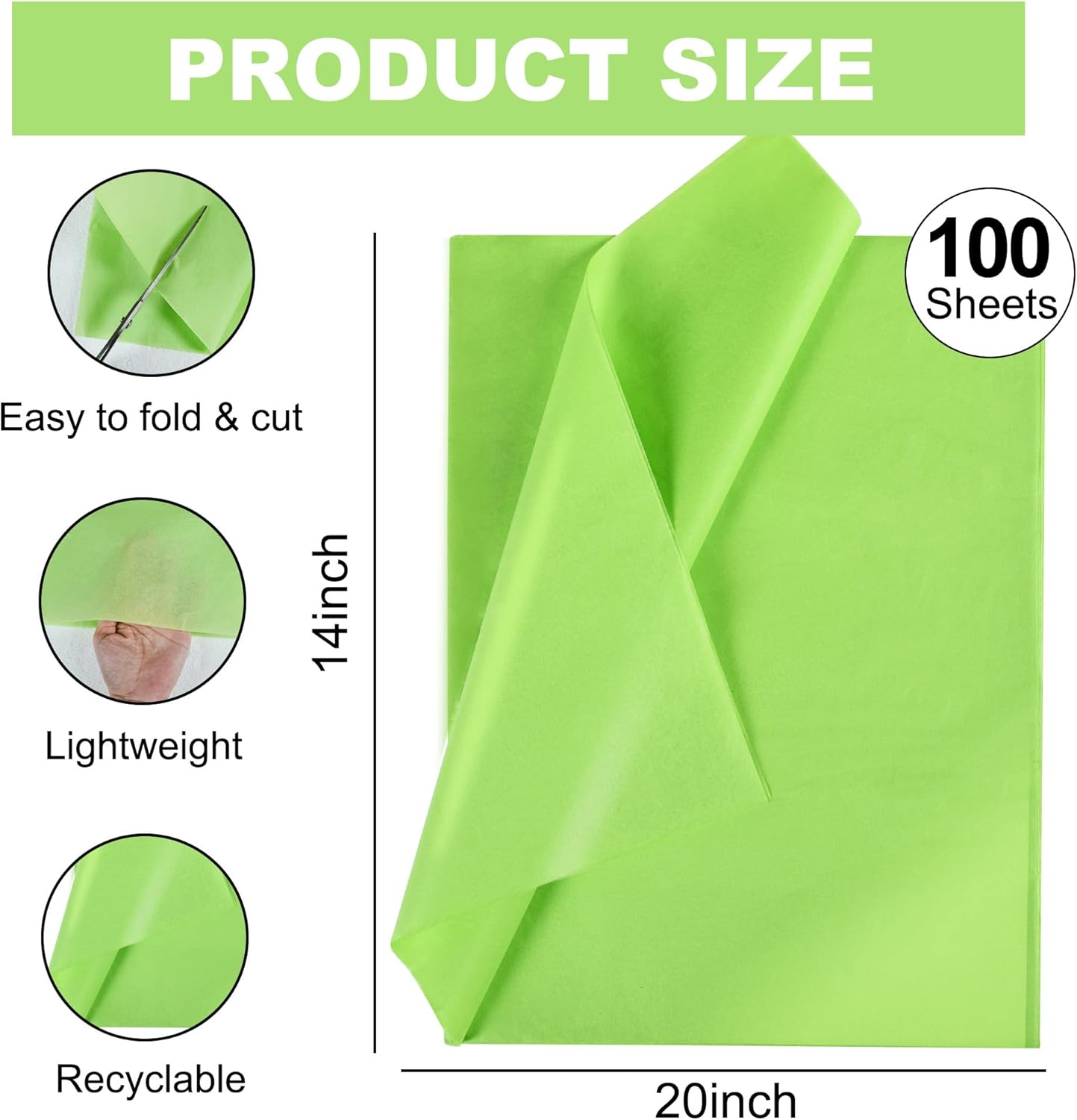 100 Blatt Seidenpapier Salbeigrün 35x50cm Geschenkpapier Seidenpapier Großpackung für DIY-Projekte Geschenktüten Geschenkverpackungen Hochzeiten Valentinstag Ostern Weihnachten und Geburtstagsfeiern Basteln