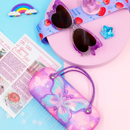 PinkSheep Sonnenbrille für Mädchen, polarisierte Sonnenbrille für Babys und Kinder mit Etui, Einhorn, Oval, Katzen, Herzbrillen, UV400-Schutz