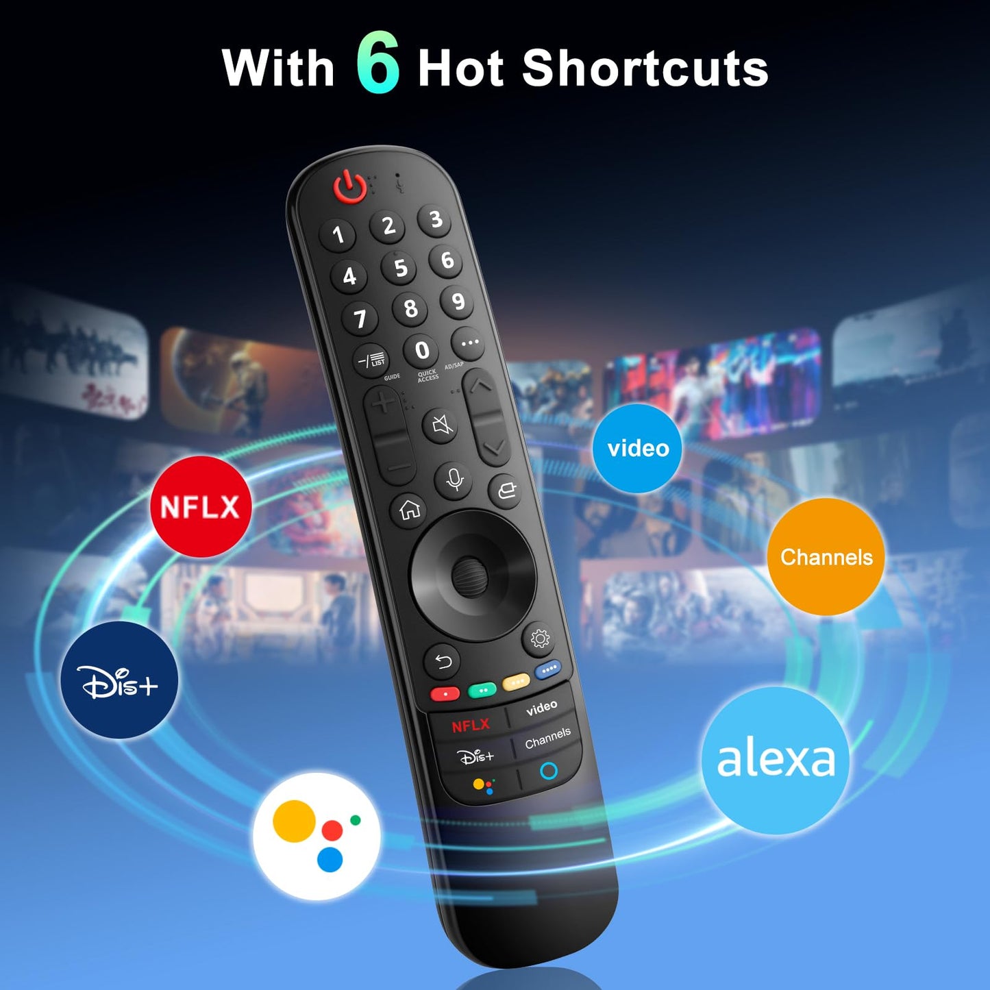 Magic Remote for LG-Smart-TV-Remote-Control-Replacement with Pointer and Voice Function,Compatible with LG 2021/2022/2023/2024 UHD OLED QNED NanoCell 4K 8K Smart TV