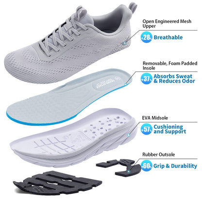 Grand Attack Men's Road Running Walking Shoes | Max Cushioned Comfort | Durable Non-Slip | Breathable Athletic Tennis Cross-Training Sneakers