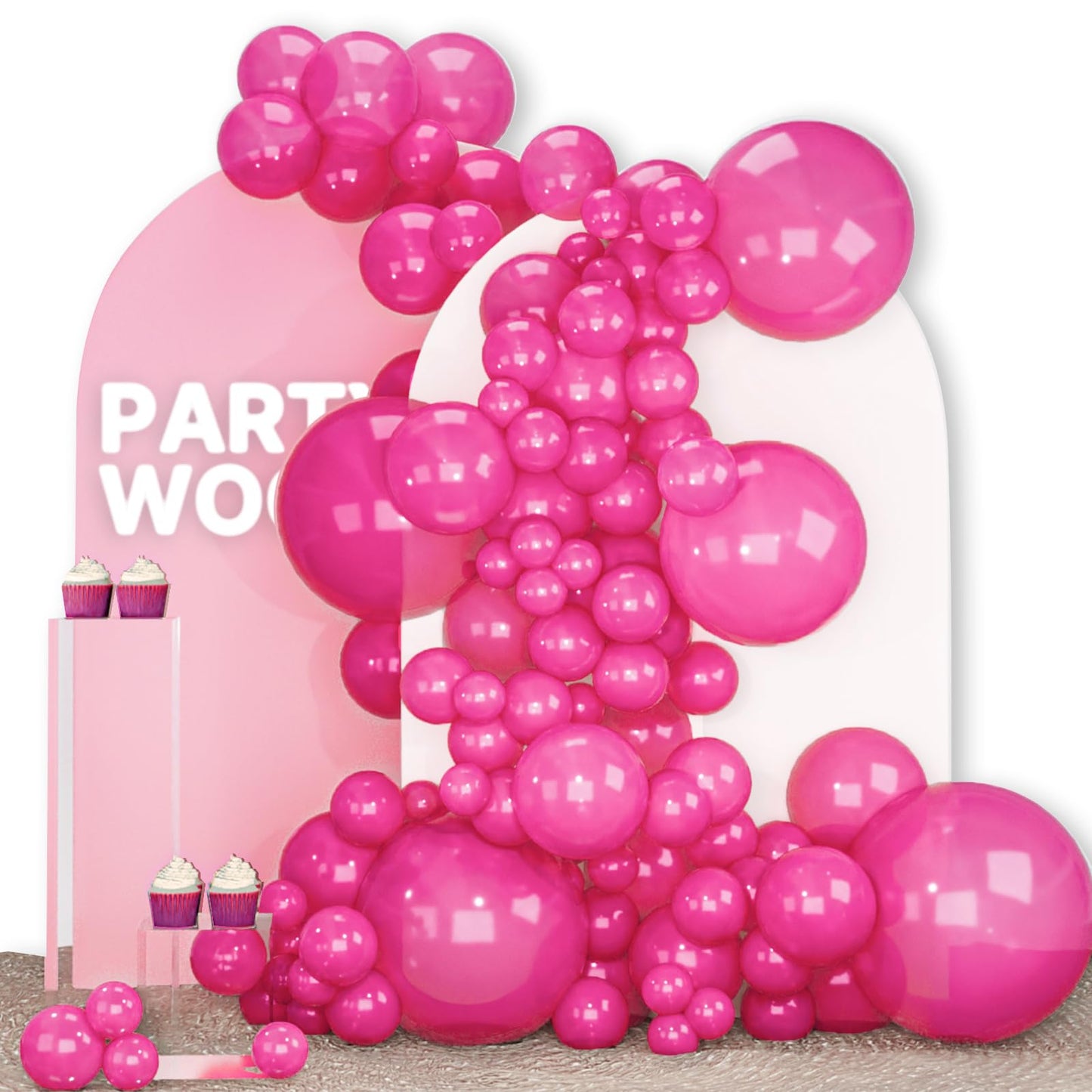 PartyWoo White Balloons 140 pcs Different Sizes of 18 12 10 5 Inch White Balloons Arch Kit Garland for Wedding Baby Shower Birthday Bridal Shower Graduation Engagement Party Decorations White-Y13