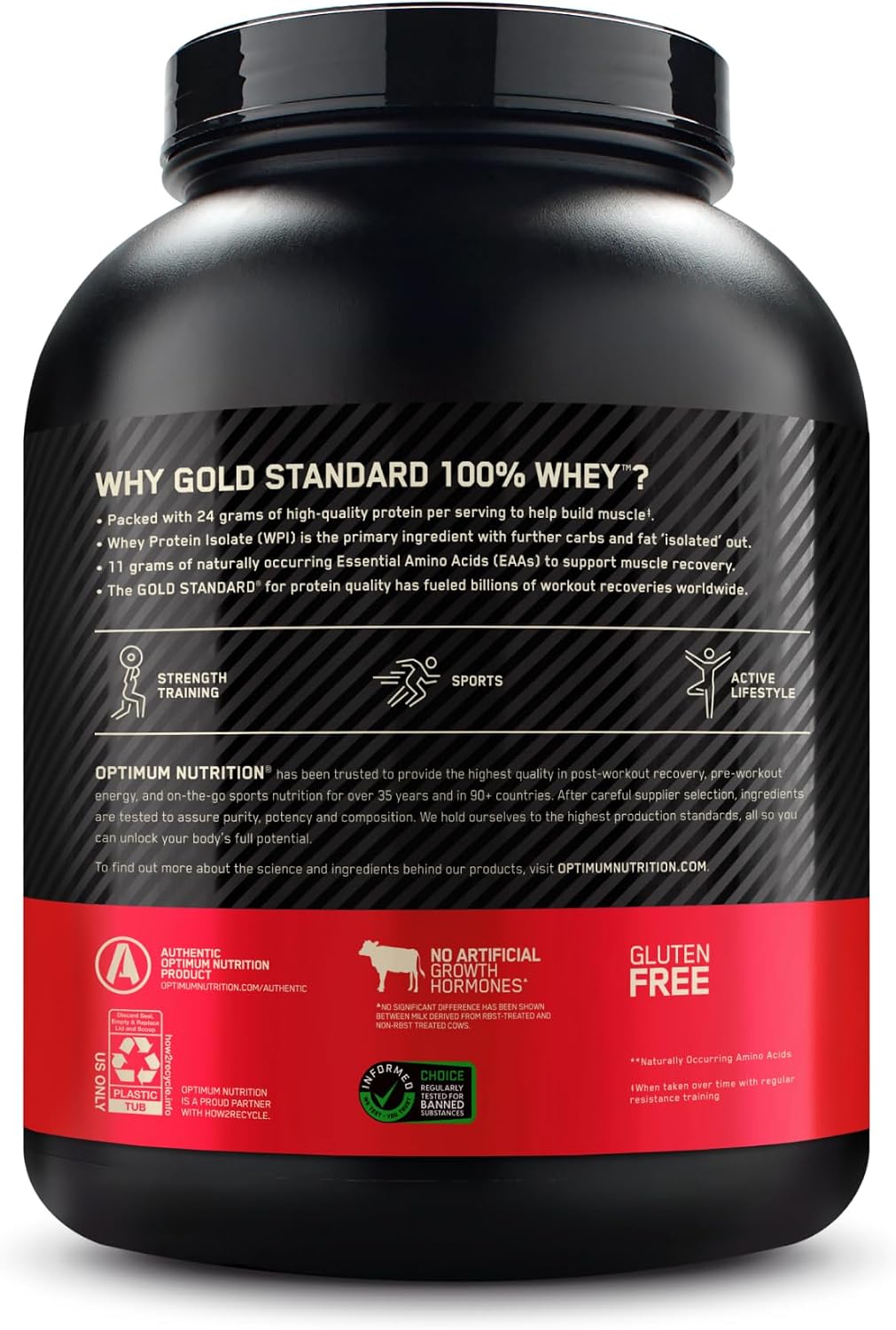 OPTIMUM NUTRITION Gold Standard 100% Whey Protein Powder, Banana Cream, 907g - [packaging may vary]