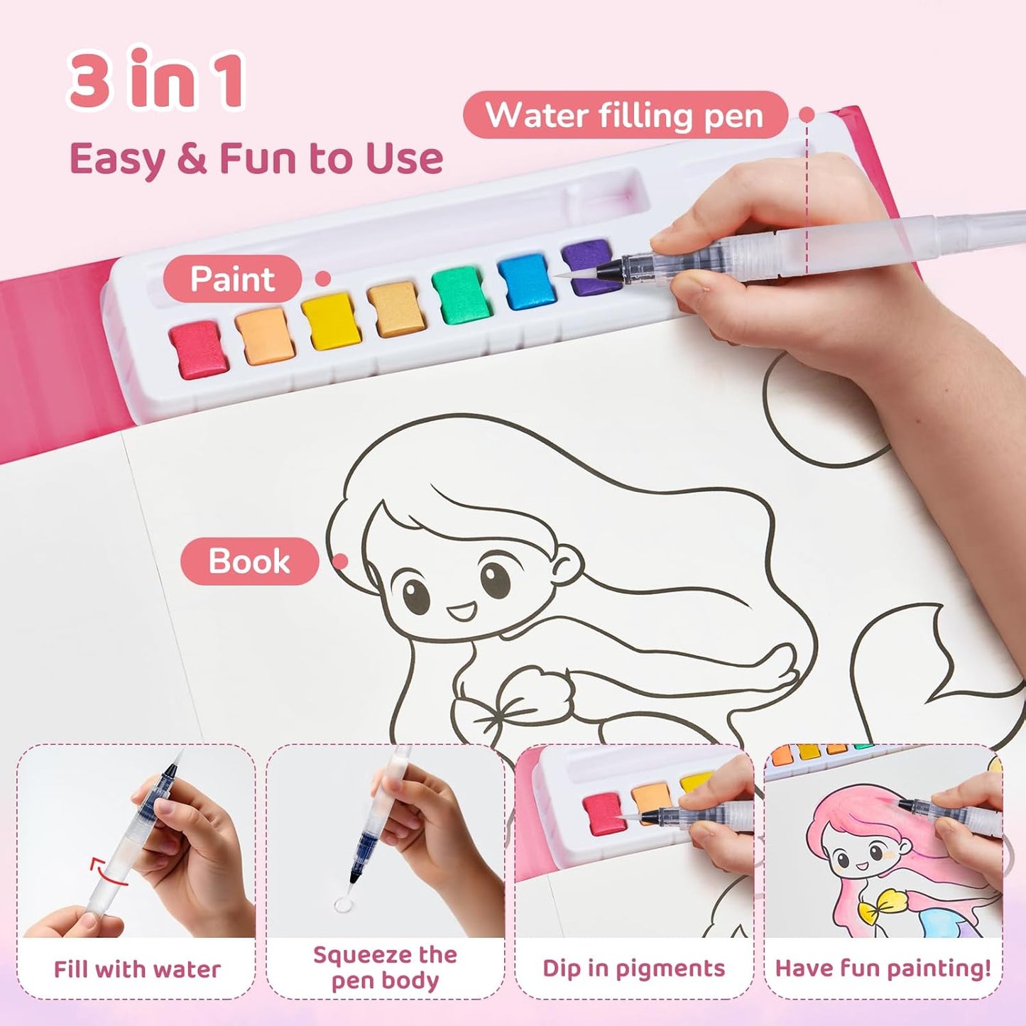 Unleashing Creativity: JoyCat Paint with Water Coloring Books for Toddlers