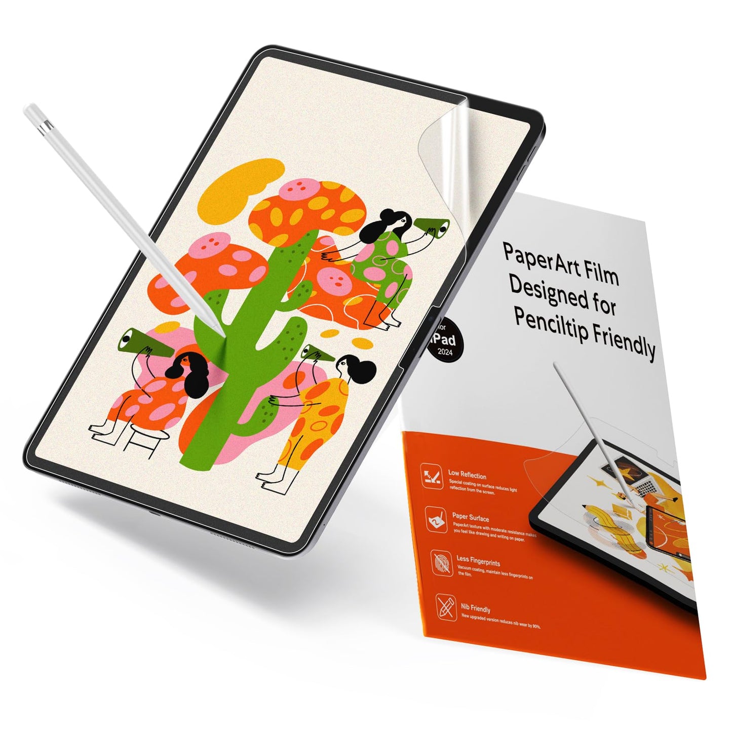 KCT 2 Pack Paperfeel Screen Protector Compatible with iPad A16 11th Generation 2025 11 inch/iPad 10th 2022 10.9 inch & iPad Air 11 inch M4/M3/M2 (2026/2025/2024), Write as Real Paper, Anti Glare