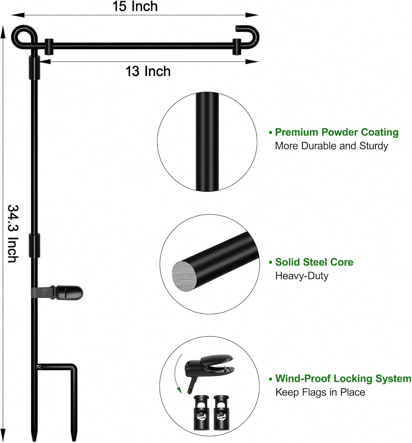Elevate Your Garden's Festive Spirit with the HOOSUN Garden Flag Stand