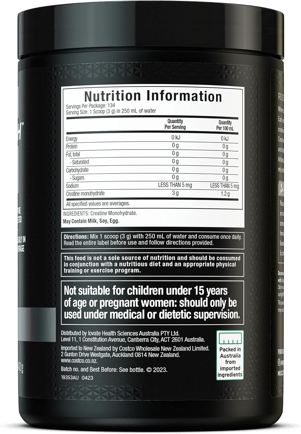 MuscleTech Platinum 100% Creatine Monohydrate Unflavoured 402g