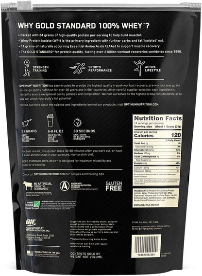 OPTIMUM NUTRITION Gold Standard 100% Whey Protein Powder, Banana Cream, 907g - [packaging may vary]
