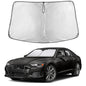 EcoNour Car Windshield Sunshade | Blocks 99% Heat & Keeps Interior Cool | Universal Fits Cars, SUVs, Trucks | Automotive Sun Screen, Visor & Car Accessories for Summer | Medium (64x32 Inches)