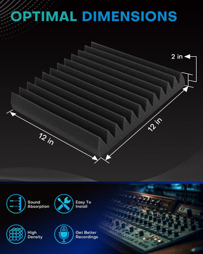 Soundproofing Made Easy: Knightsacoustic's 50 Pack Sound Proof Foam Panels