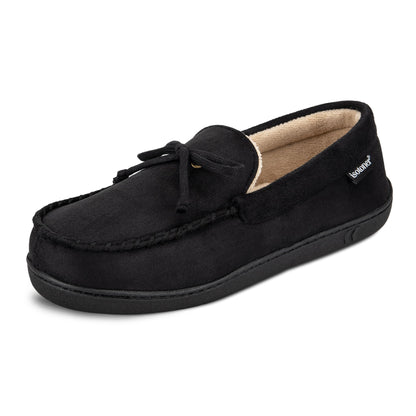 isotoner Men's Slip-on Indoor/Outdoor Microsuede Memory Foam Comfort Moccasin Slippers