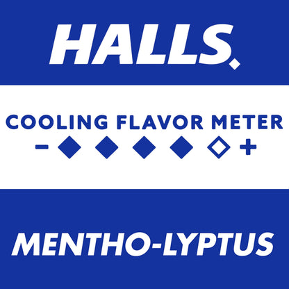Halls Cough and Throat Relief Mentho-Lyptus Cough Drops, 12 Bags of 30 (360 Total Drops)