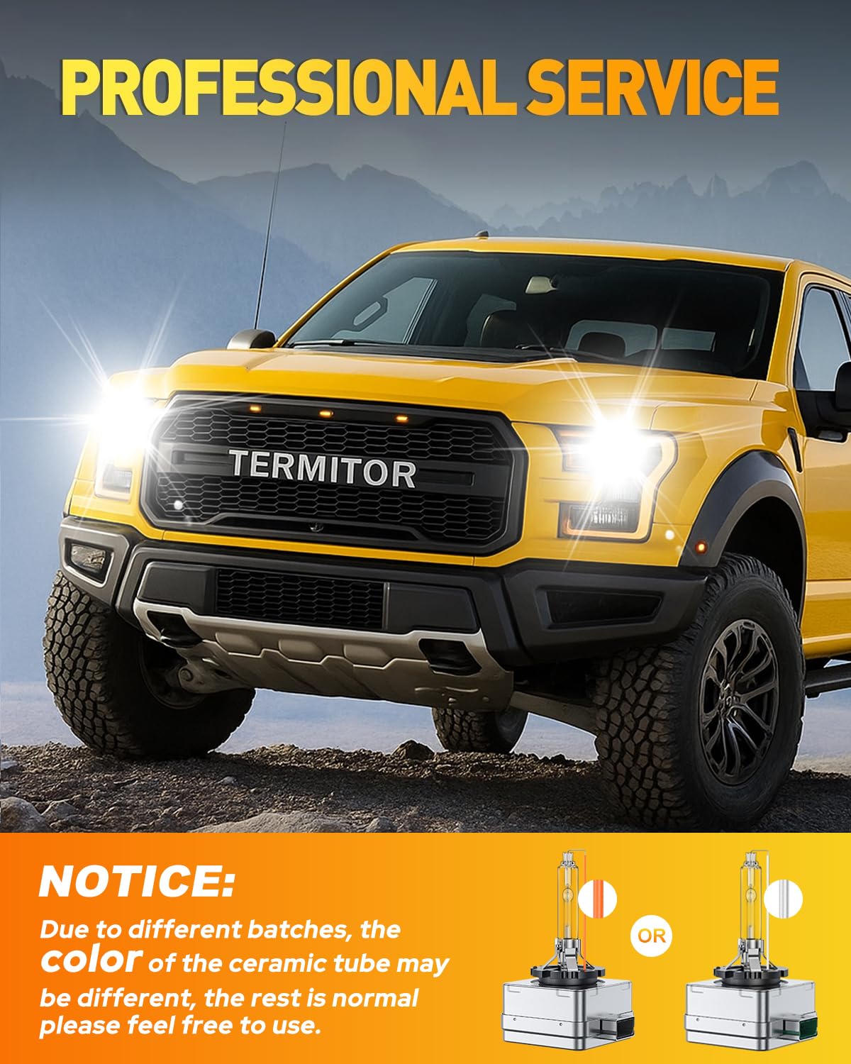 Termitor 2026 Upgraded H13/9008 Light Bulbs, 100,000LM 15X Ultra-Bright, 6500K Pure White 9008/H13 Fog Light Off-Road Conversion Kits, Easy Plug-N-Play Installation, IP68 Waterproof, Pack of 2