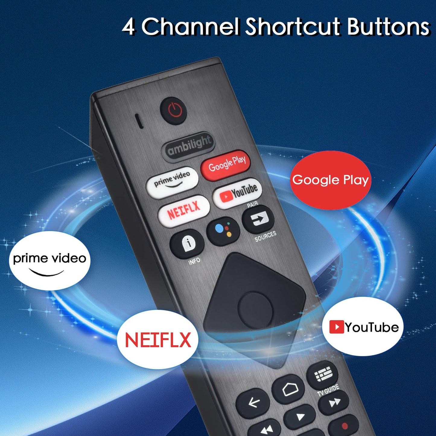 Replacement for Apple TV Remote,for Apple 4K/ Gen 1 2 3 4/ HD,A2169 A1842 A1625 A1427 A1469 A1378 A1218