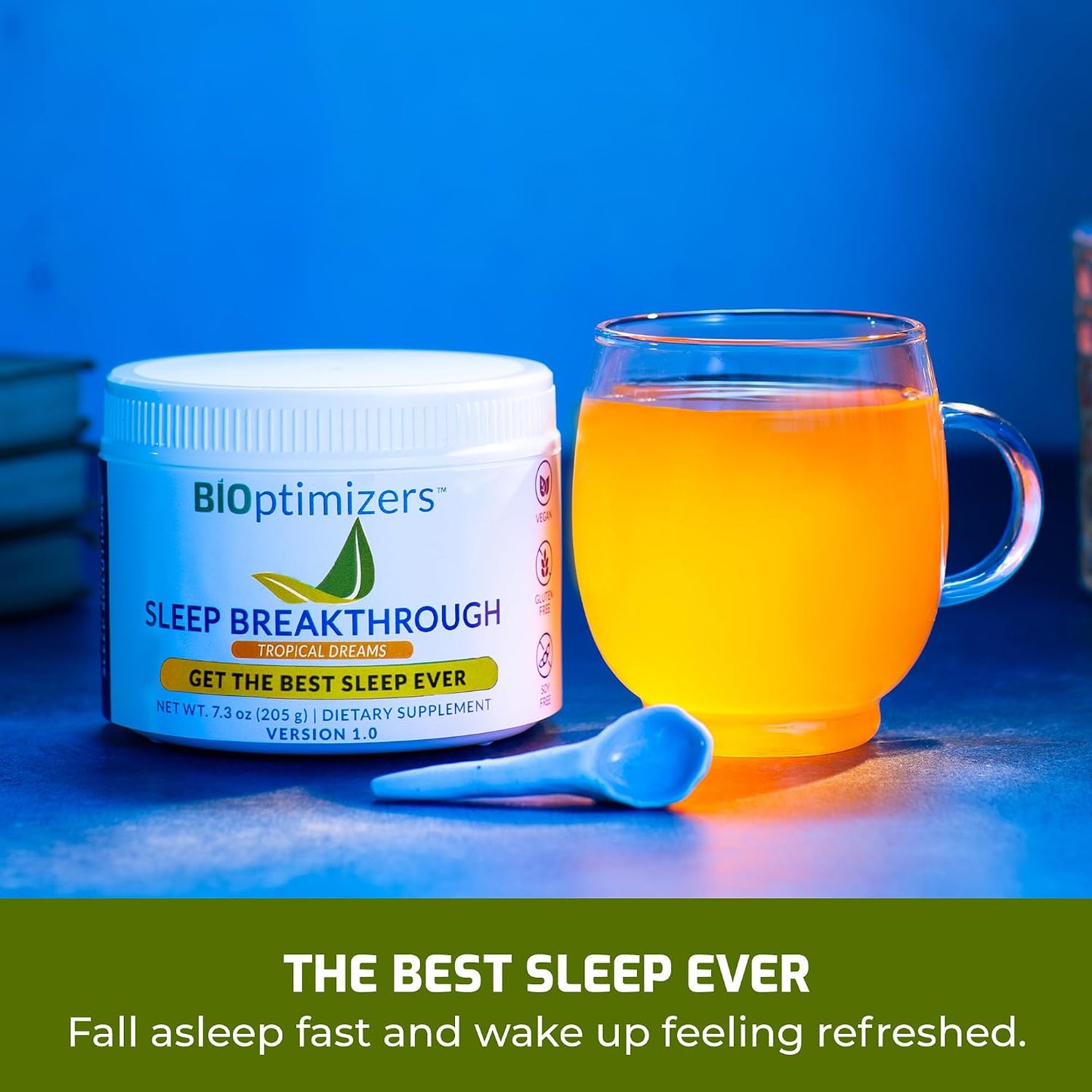 BIOptimizers Sleep Breakthrough Powder – Tropical Dreams & Blueberry Bundle – Natural Sleep Support Supplement – 405g Total