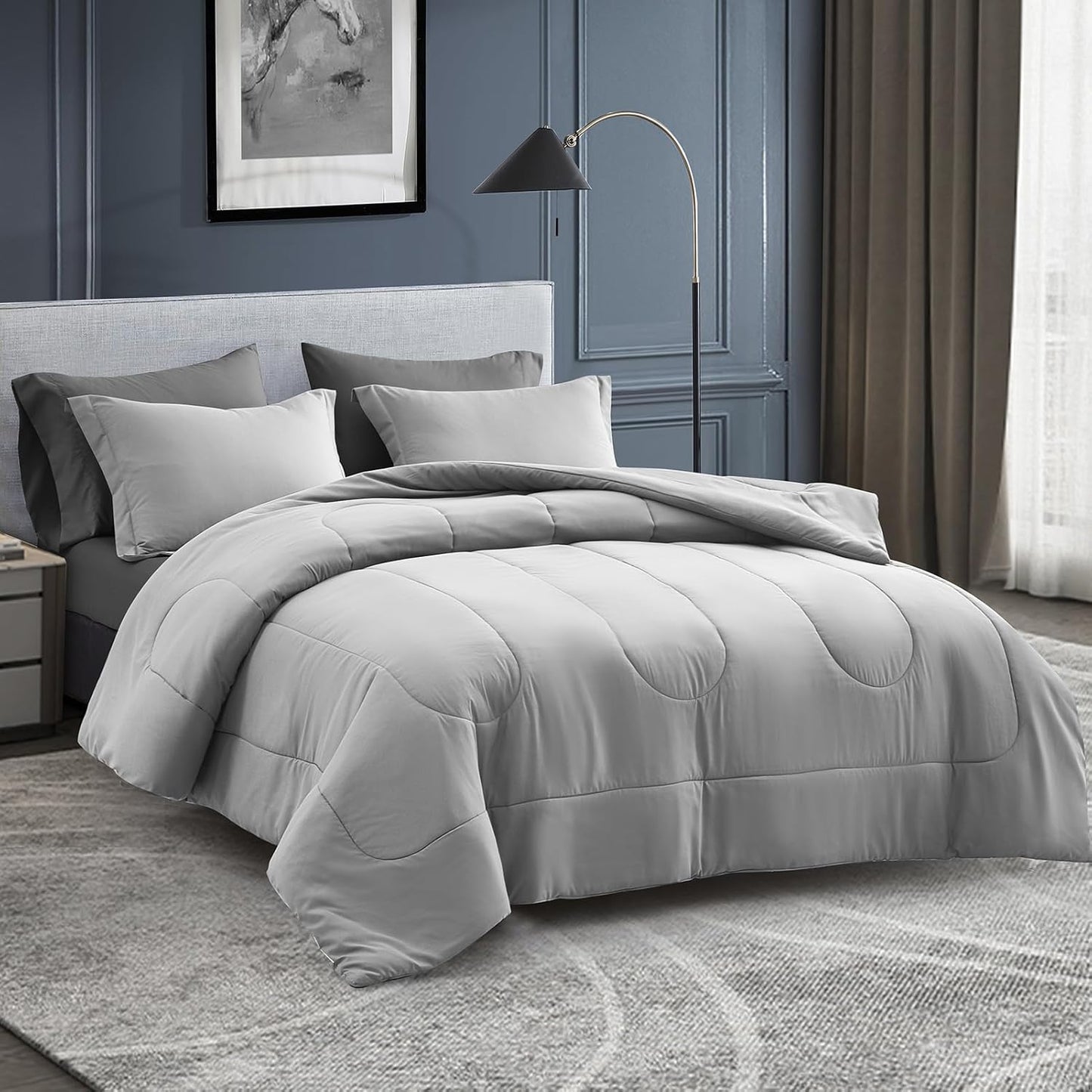 Light Grey Comforter Sets for a Cozy Bedroom