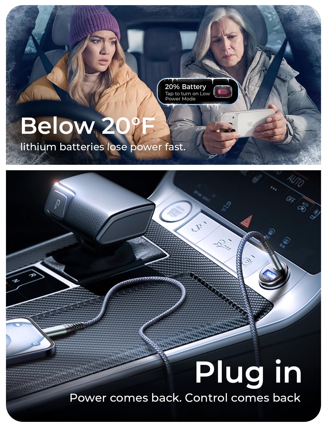 LISEN Mini USB C Auto-Ladegerät, [Aluminiumlegierung] Zigarettenanzünder-Adapter, 54W Auto-Ladegerät USB C Schnellladegerät, Auto Handy-Ladegerät, 12V USB-Steckdose, Auto-Zubehör für iPhone 17 16 Pro Max Air 15 Galaxy