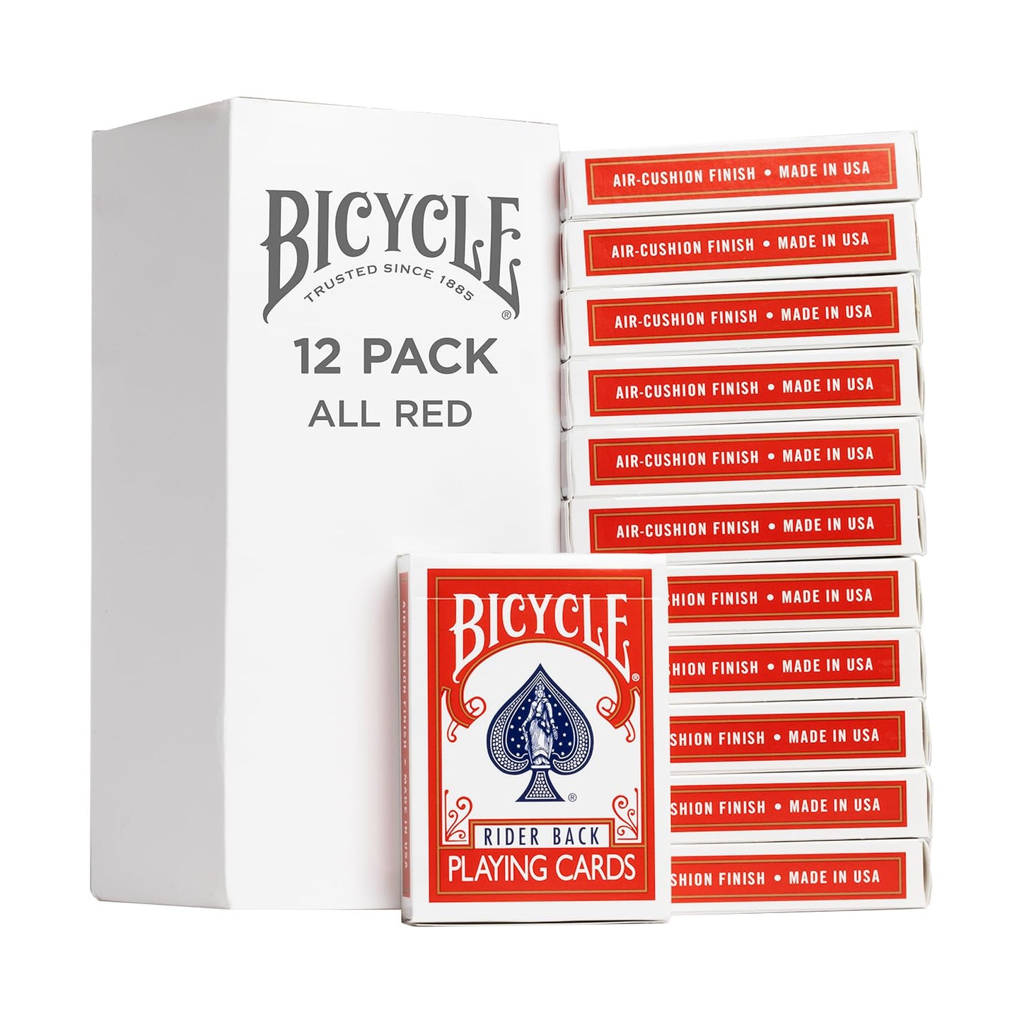 Bicycle Standard Playing Cards, Standard Poker Size Deck of Cards, Red & Blue (2 Pack), Classic Cards for Poker, Blackjack, Family Game Night & Card Games, Fun for All Ages