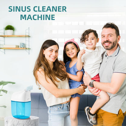 Nasal Irrigation System, Nasal Rinse Machine, Sinus Rinse Machine, Sinus Cleaner Machine with Water Tank & Waste Collection Tank - Nose Cleaner for Sinus,SinusAdult,Allergy Relief - Blue