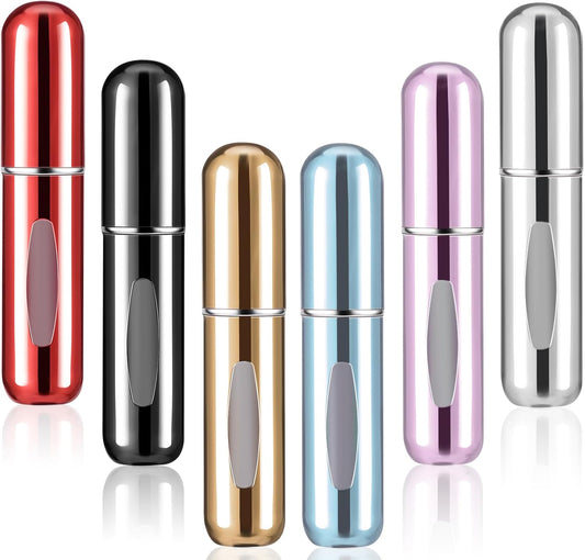 6 PCS Mini Perfume Atomizer Bottles,5ml Spray Container,Portable Size Refillable Pump for Traveling and Outgoing