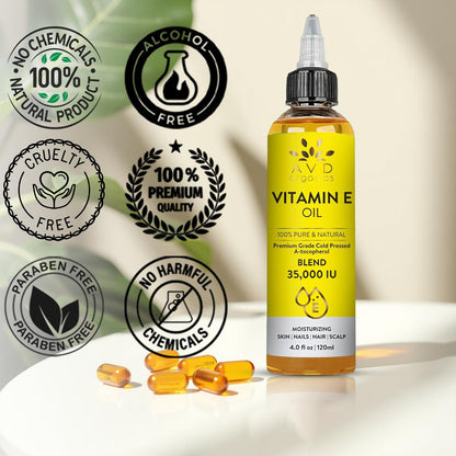 AVD Organics Rosmarinöl für Haarwachstum & Kopfhaut | Mit Biotin angereichert | Haarstärkend, pflegend und voluminös | Mit Jojoba- & Rizinusöl angereichert | GVO-frei 120ml