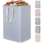 Lifewit 2 Pack Laundry Basket 80L Each, Collapsible Clothes Hamper with Reinforced Handles, Freestanding Waterproof Design for Bedroom and Laundry Room, Grey 160L Total