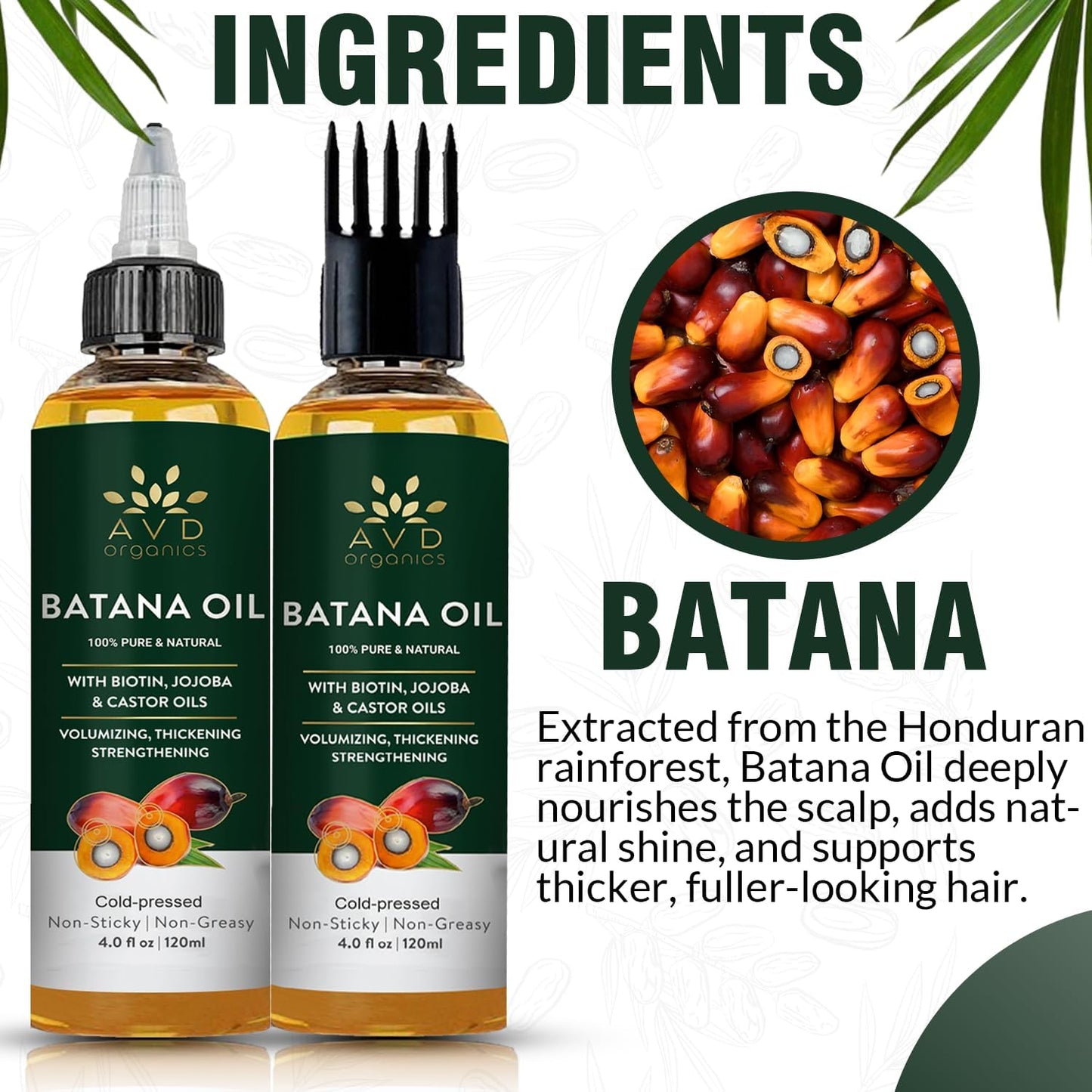 AVD Organics Rosmarinöl für Haarwachstum & Kopfhaut | Mit Biotin angereichert | Haarstärkend, pflegend und voluminös | Mit Jojoba- & Rizinusöl angereichert | GVO-frei 120ml