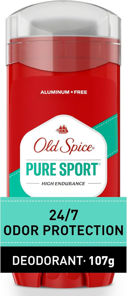 Old Spice High Endurance Deodorant für Herren, Aluminiumfrei, Pure Sport Duft, 107 g