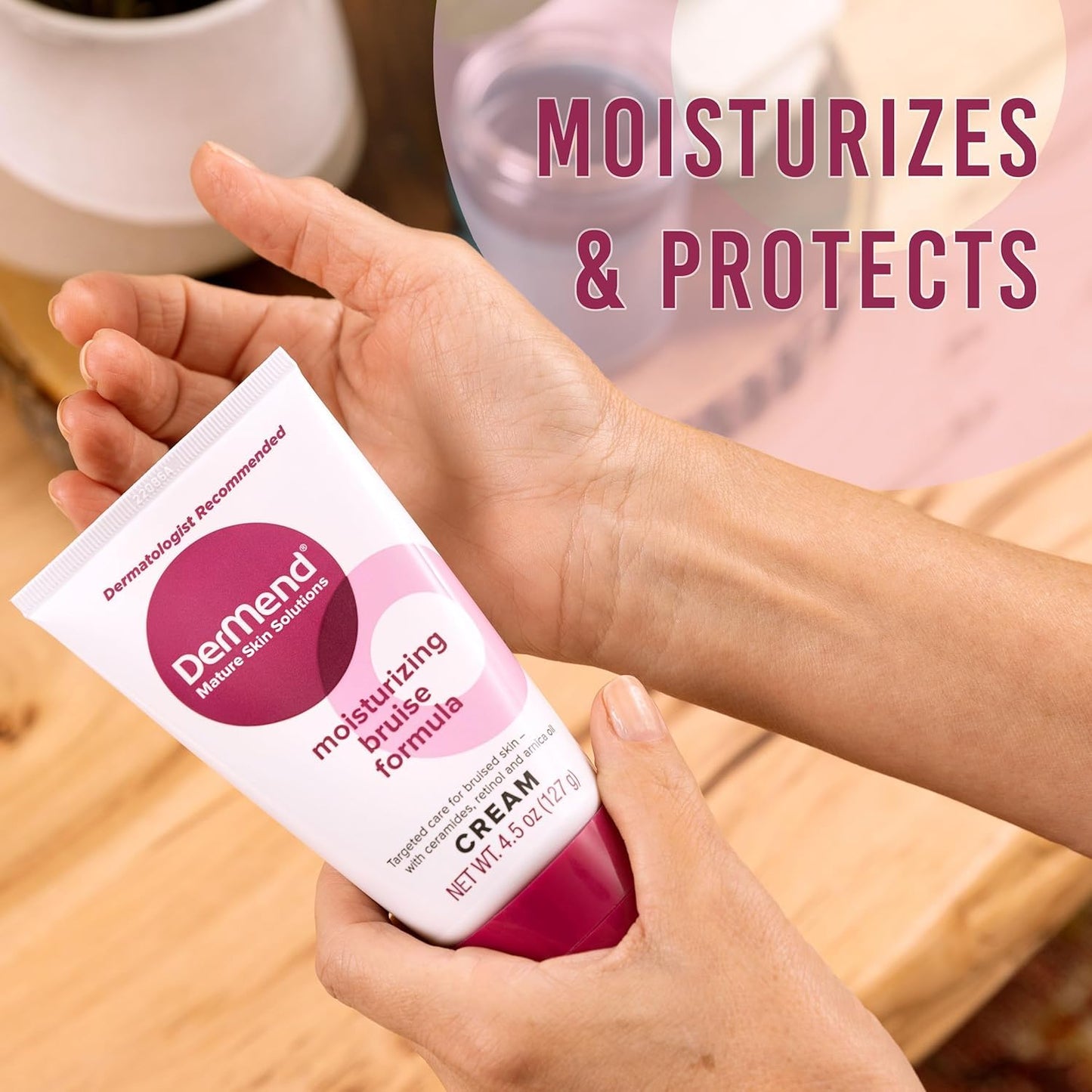 Dermend Arnica Bruise Cream with Vitamin K – Bruise Cream for Thin & Mature Skin – Moisturizing Formula with Retinol, Ceramides & Arnica Oil – Dermatologist Recommended – 4.5 oz
