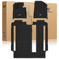 3W Floor Mats for Toyota Tacoma 2024 2025 2026 Double Cab Auto Tran(Not Fit Hybrid & XtraCab), TPE All Weather Custom Fit Floor Liner for Tacoma TRD/SR/SR5/limited Car Liners.