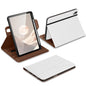 DTTO for iPad A16 Case, iPad 11th / 10th Generation Case (2025/2022), 360 Degree Rotating Premium Leather Folio Stand Cover with Pencil Holder, Brown