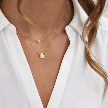 Tewiky Dainty 14k Gold Plated/Silver Cubic Zirconia Necklaces for Women, Simple CZ Jewelry Necklaces Trendy Gifts