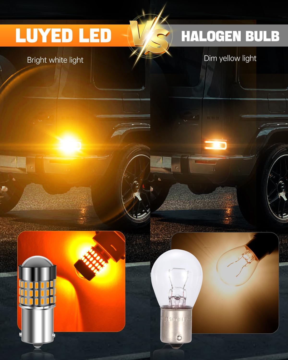 LUYED 3157 LED-Birnen Rückfahrlicht Xenon-Weiß 1800 Lumen Super Hell 78 SMD 3056 3156 3057 4157 LED-Birnen, Verwendet für Rückfahrlichter, Bremslichter, Rücklichter, Blinker, 2er-Pack