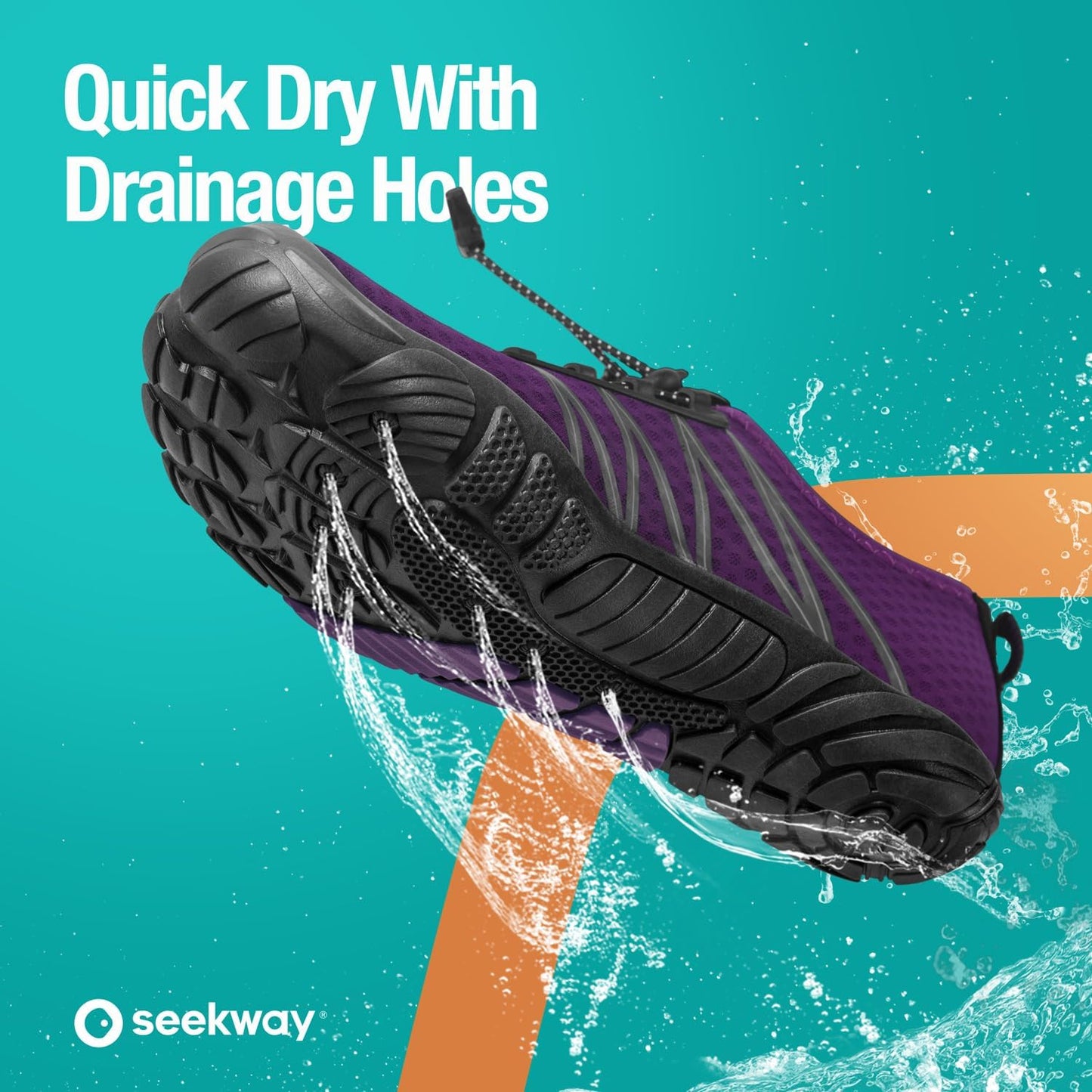 SEEKWAY Wasserschuhe Herren Damen Erwachsene Quick-Dry Badeschuhe Barfußschuhe für Strand Schwimmen Fluss Pool See Wandern Kajak Surfen
