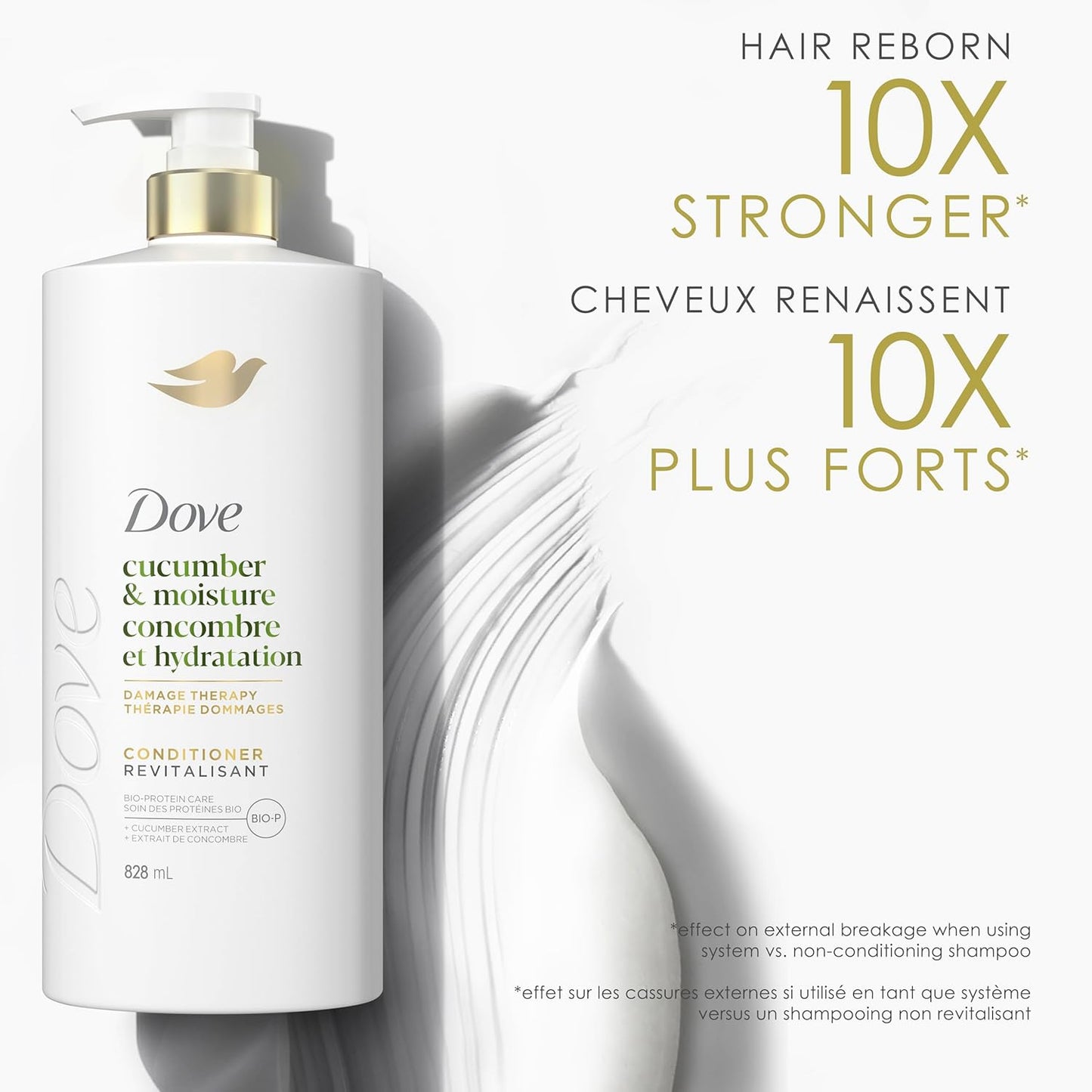 Dove Intensive Repair Shampoo für geschädigtes Haar mit flüssiger Bio-Protein-Pflege, 828 ml