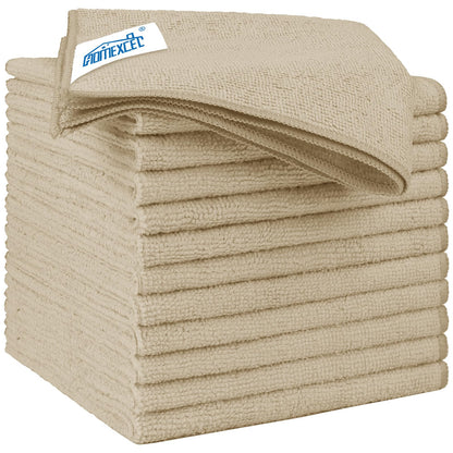 HOMEXCEL Microfiber Cleaning Cloth 12 Pack, 12.5 x 12.5 inch Microfiber Towels for Cars, Ultra Absorbent Car Washing Cloth, Lint Free Streak Free Cleaning Rags for Car, Kitchen, and Window (Grey)