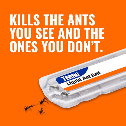 TERRO T300B Liquid Ant Killer Bait Stations 12-Pack - Indoor Ant Traps with Borax Formula, Kills the Queen & the Entire Colony