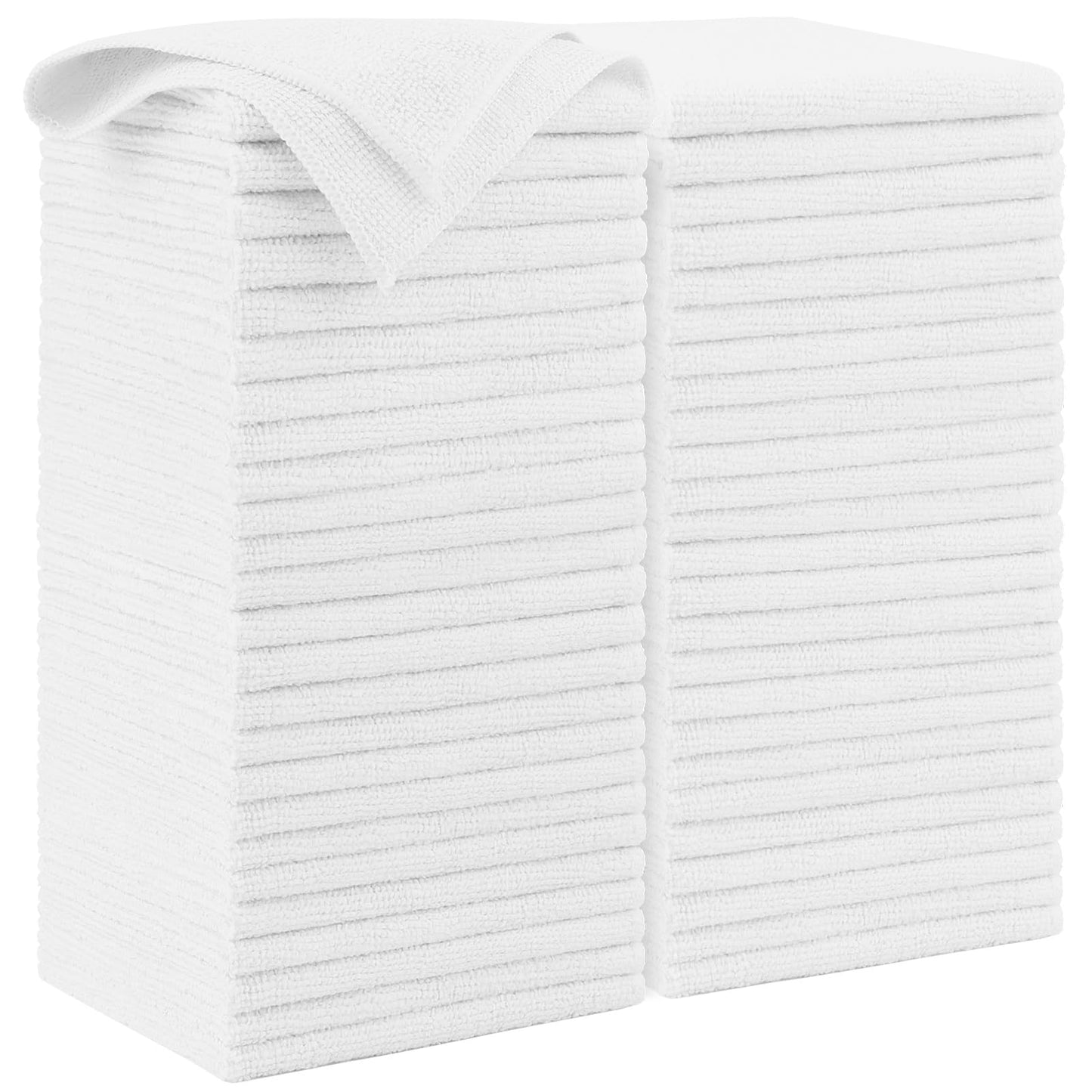 AIDEA Microfiber Cleaning Cloth, 50PK, Microfiber Towels for Cars, Premium Wash Cloths, Dusting Cloth Cleaning Rags, Absorbent Towels for SUVs, House, Kitchen, Window, Cleaning Supplies12×12"