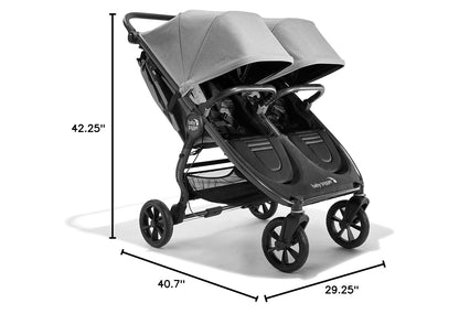 Baby Jogger® City Mini GT2 All-Terrain Double Stroller, Forever Air Rubber Tires, All-Wheel Suspension, Twin Stroller with Belly Bar, Leatherette Handlebar, Premium Fabric, Amazon Exclusive Pike Color
