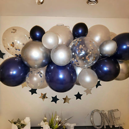 Pastellrosa und lilafarbene Ballons, 12-Zoll-Metallic-Lila-Flieder-Pink-Konfetti-Ballon-Set für Mädchen, Frauen, Kpop, Schmetterling-Geburtstag, Babyparty, Brautparty, Hochzeit, Prinzessin, Disco, Musikparty-Dekorationen