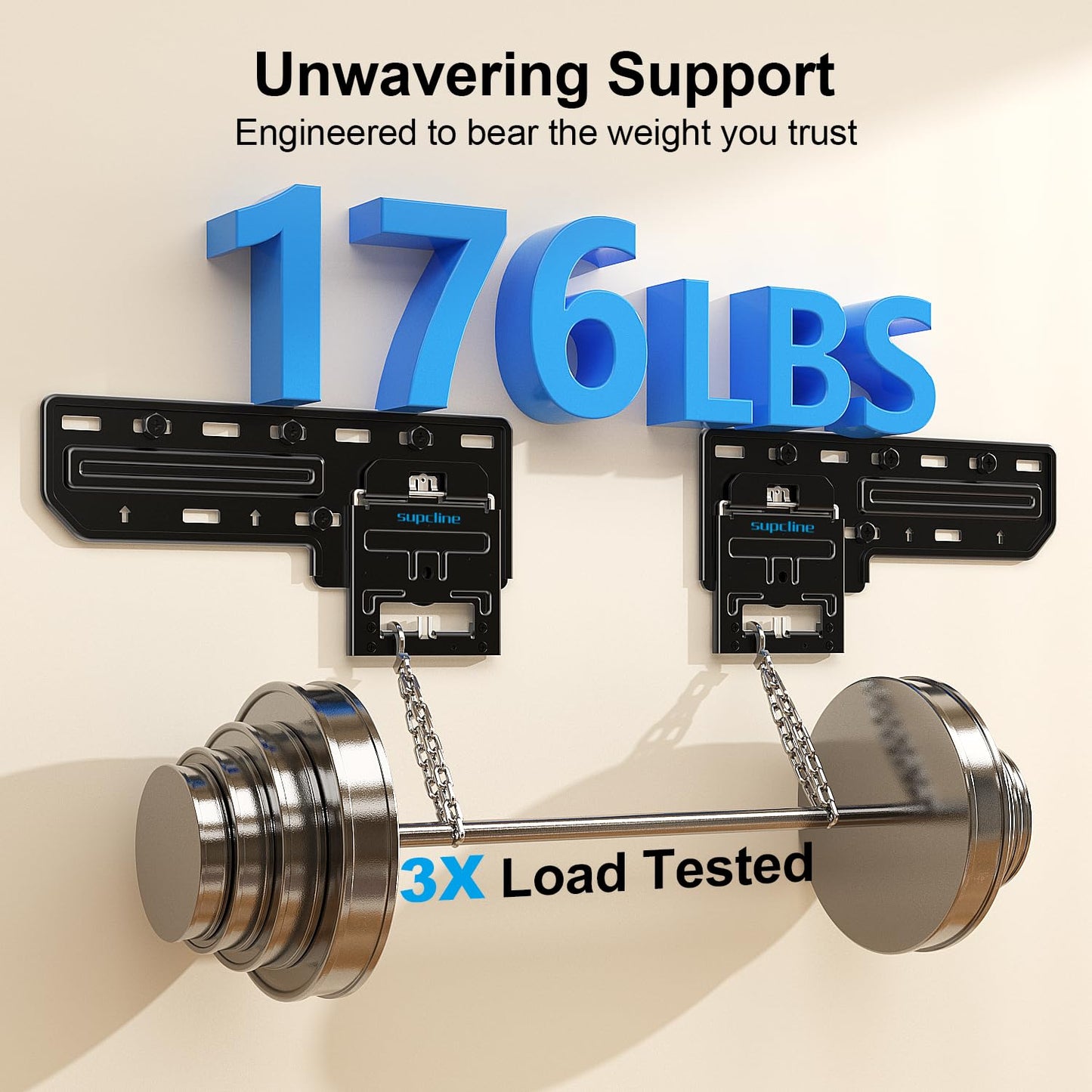 Supcline Ultra Slim TV Wall Mount for 42 to 100 inch Flat & Frame TVs Only, 0.31” Low Profile Flat to Wall TV Mount, Micro Gap Wall Mount tv Bracket, Hold up to 176 lbs, Blends in Any Interior