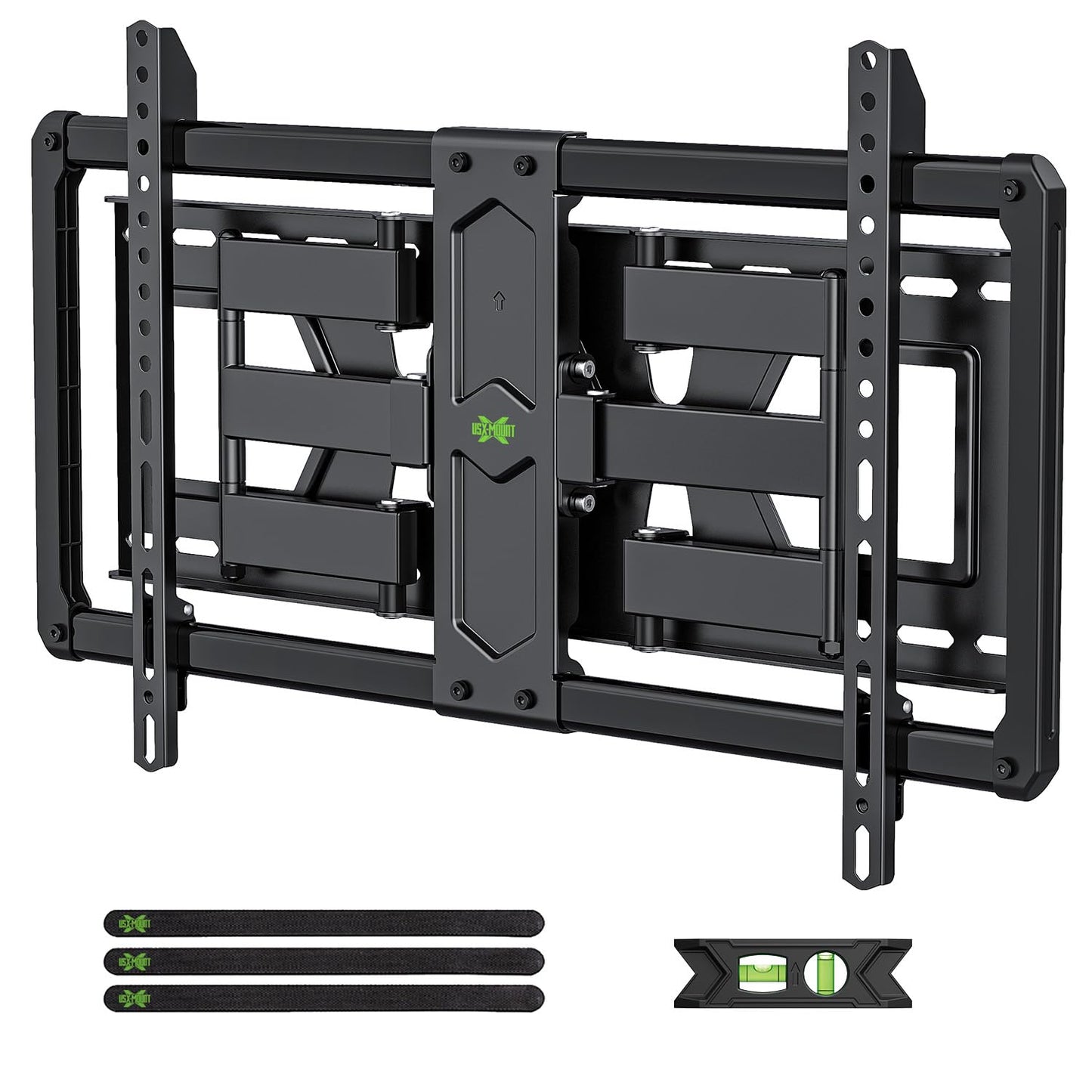 Full Motion TV Wall Mount for Most 37"-84" Flat Screen TV, Swivel or Tilt TV Wall Bracket with Dual Articulating Arms, for 12"-16" Wood Studs, Max VESA 600x400mm, Load 120 lbs by USX MOUNT