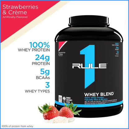 Rule1 R1 Whey Blend 68 Servings, Frozen Banana,, Frozen Banana 2.5 kilograms