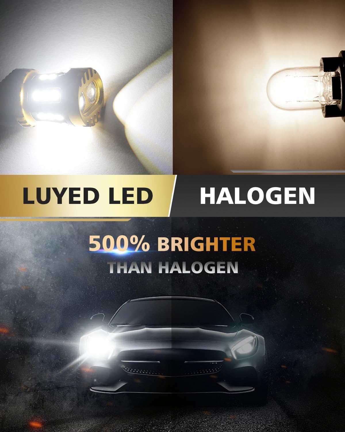 LUYED 3157 LED-Birnen Rückfahrlicht Xenon-Weiß 1800 Lumen Super Hell 78 SMD 3056 3156 3057 4157 LED-Birnen, Verwendet für Rückfahrlichter, Bremslichter, Rücklichter, Blinker, 2er-Pack