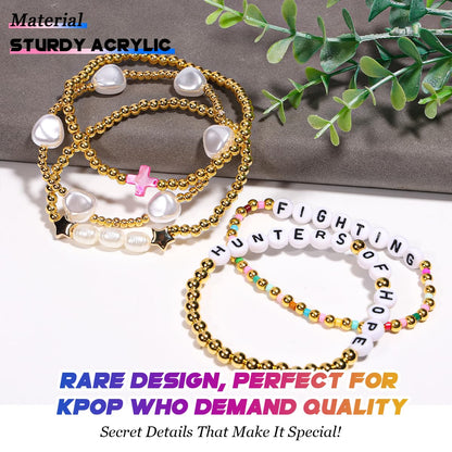 AICase 18K Gold Plated Clover Bracelet Dupes Gold/White/Black Bracelet Set for Women Flower Leaf Lucky Clover Bracelets Trendy Jewelry Birthday Gifts for Women/MoM/Friends