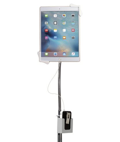 Medical Mobile Stand – CTA Medical Mobile Floor Stand for iPad 7/8/9 Gen 10.2”, 12.9” iPad Pro, 11” iPad Pro, iPad mini, iPad Air 4, Surface Pro X, and Other 7-13" Tablet - White
