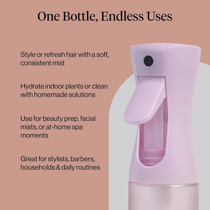 Kitsch Sprühflasche für Haare – Kontinuierlicher Wasserzerstäuber mit ultrafeinem Sprühnebel für Hairstyling, Barbiere, Salons, Reinigung, Pflanzen, vielseitige Sprühflaschen – Aus recyceltem Kunststoff – Terrakotta, 150 ml