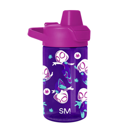 Simple Modern Peppa Pig Kids Tritan Plastic Summit Water Bottle | 12 oz BPA-Free Cup with Covered Leak Proof Straw Lid for Girls, Toddlers | Bubbles