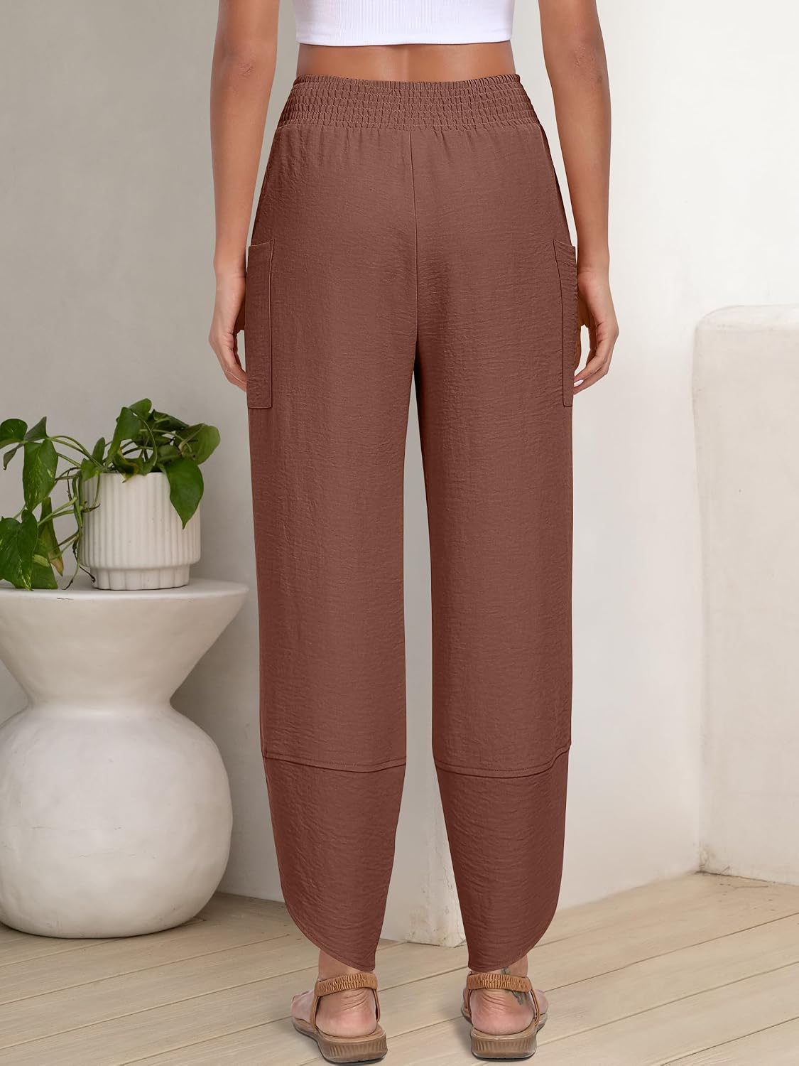 ANRABESS Womens Wide Leg Palazzo Capri Pants 2026 Summer Casual Loose High Waisted Lounge Flowy Cropped Beach Work Trousers