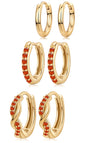 Inerney 14K Gold Plated Huggie Hoop Earrings for Women, Small Sterling Silver Earring Set Hypoallergenic Cartilage Helix Stacks, Mini Dainty Cute Trendy Birthstone Jewelry Gift for Multiple Piercings
