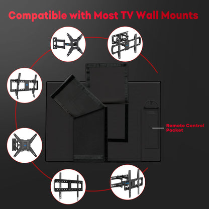 Zettum Outdoor TV Cover 58 Inch - 600D TV Cover Weatherproof & Waterproof for 55 to 58 Inch Outdoor TV, Heavy Duty TV Enclosure Protector for Outside Flat Screen TV (Size: 55"L x 6"D x 36"H)